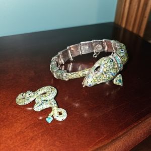 Margot de taxco snake bracelet and brooch